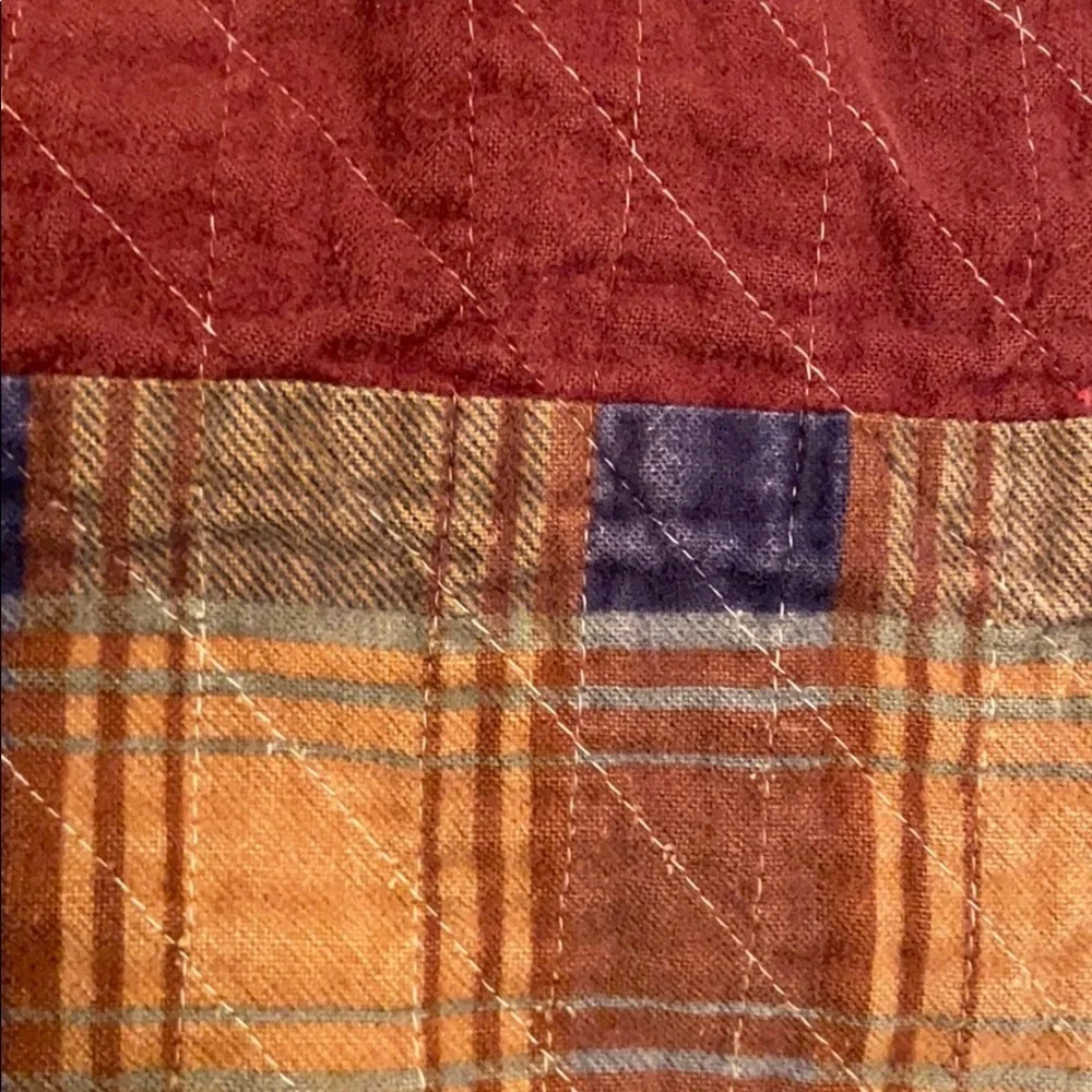 Vintage Handmade Pieced Quilt Reversible